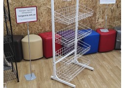 Стелаж прикасовий односторонній (6 корзин 66х26см. білий)